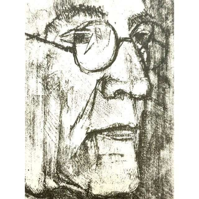 Early 21st Century Andre Minaux - Portrait - Original Lithograph 1951 For Sale - Image 5 of 6