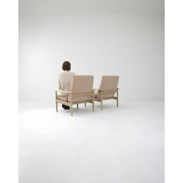 1970s Czech Modernist Upholstered Armchairs - A Pair For Sale - Image 11 of 12