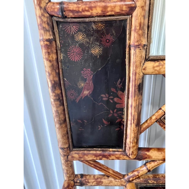 Ornamental & Decorative Materials Antique Late 1800s English Scorched Bamboo Chinoiserie Hall Tree For Sale - Image 7 of 18