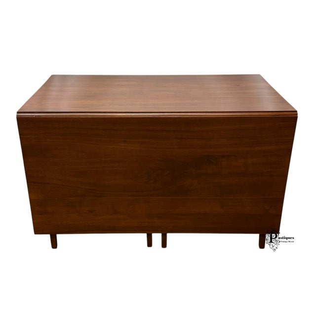 Late 20th Century Vintage Traditional Chippendale Style Mahogany Drop Leaf Gate Leg Dining Table For Sale - Image 5 of 12