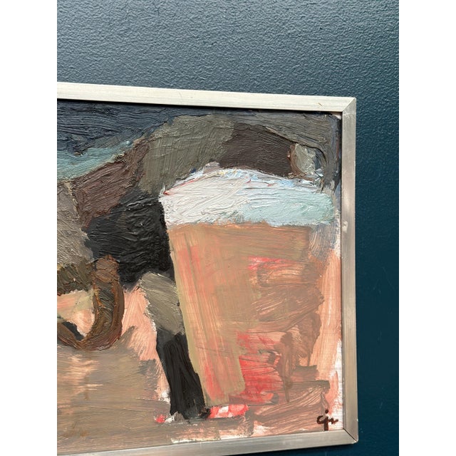 Modern Calle Johansson, Two Horses, 1959, Oil Painting on Panel, Framed For Sale - Image 3 of 15