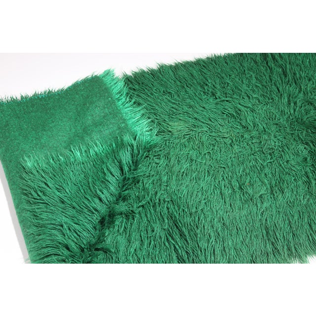 Vintage Anatolian Filikli Goat Hair Rug in Green Tone -2' 5'' X 6' 8'' For Sale In Tampa - Image 6 of 12