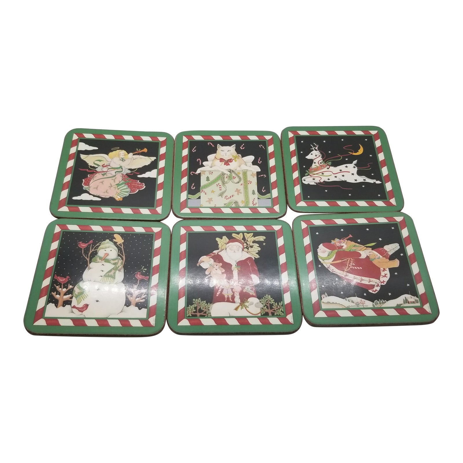 Vintage Pimpernel Holiday Drink Coasters Set of 6 Chairish