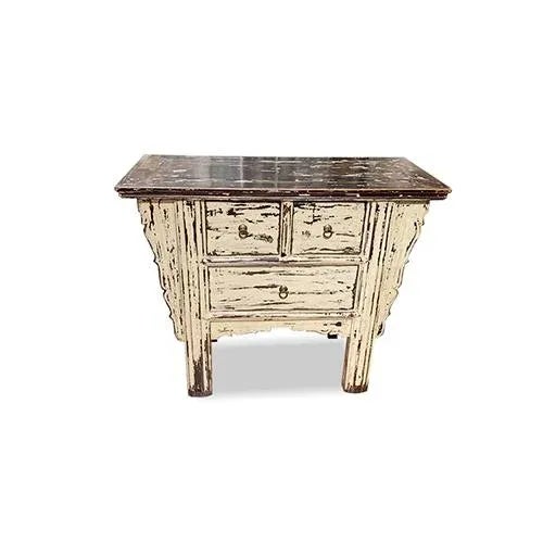 Asian Antique Cabinet is made out of elm wood. It has 3 drawers. It is good accent piece for storage. Material: Elm Wood...