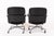 1980s Pair Eames Herman Miller Time Life Black Leather Office Chairs 1980s For Sale - Image 5 of 17