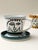 2020s Abstract Face Ceramic Coffee Cup and Saucer Set of 2 - 4 pcs For Sale - Image 5 of 7
