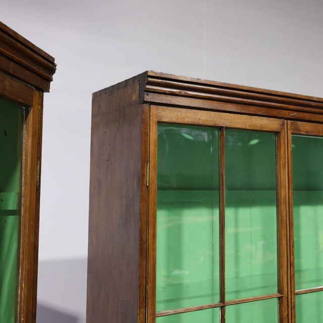 Matching Pair of Antique Glazed Display Cabinets | Circa 1860 For Sale - Image 17 of 18
