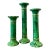 Vintage Italian Oggetti Faux Malachite Candlesticks - Set of 3 For Sale