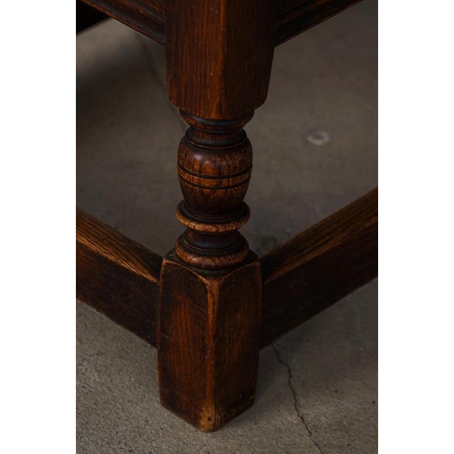 Vintage Scandinavian Oak Accent Stool, 1920s For Sale - Image 9 of 18