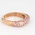 Metal Mid 20th Century Pave Pink Sapphire Square Stacking Band 14k Rose Gold Ring Size 5.25 For Sale - Image 7 of 7