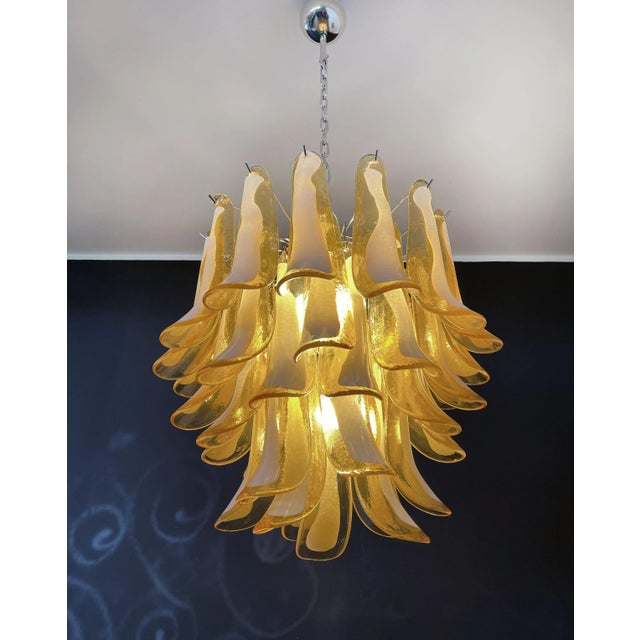Vintage Italian Caramel Murano Glass Chandelier from Mazzega, 1970s For Sale - Image 17 of 18