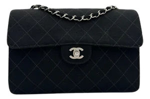 Chanel Classic Jersey Bag Silver Hardware 1998