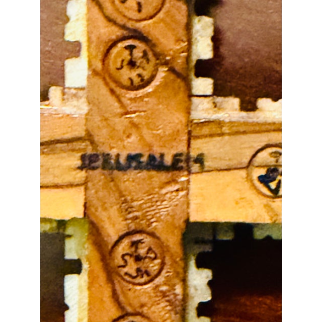 Mid 20th Century Jerusalem Mother-of-Pearl Relic Hand Crafted on Olive Wood For Sale - Image 5 of 5