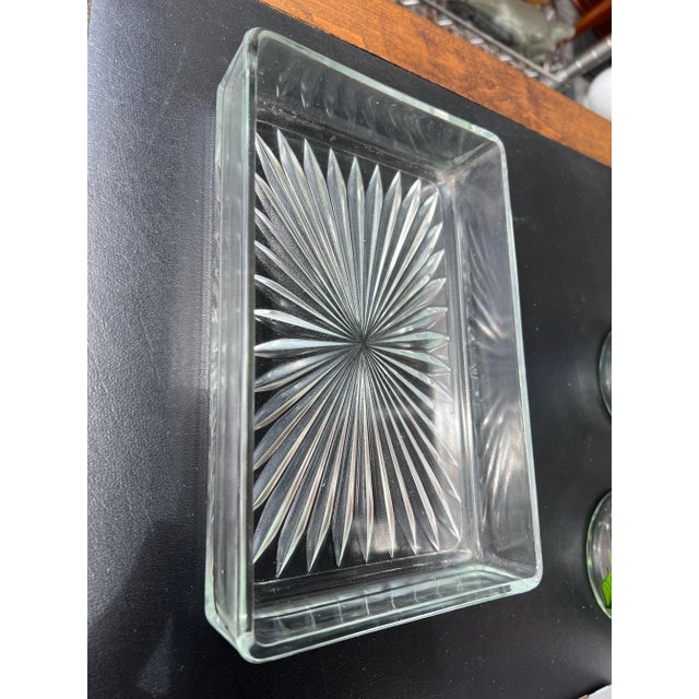 Vintage Glass Rectangular Tray For Sale - Image 4 of 4