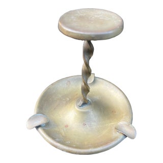 Small Vintage Brass Spiral Ashtray For Sale