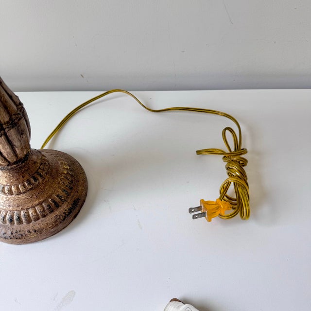 1990s Faux Bois Palm Tree Lamp For Sale - Image 4 of 4