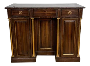 19th Century Faux Painted Cabinet & Desk, England