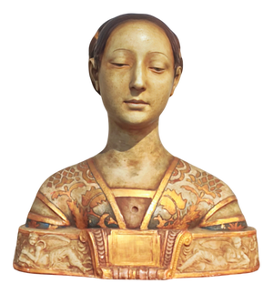 Hand Painted Figurative Statue, 1800s, Terracotta