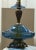 Glass Vintage Monumental Italian Hand Blown Mid-Century Blue Glass and Brass Lamps After Murano-a Pair For Sale - Image 7 of 11