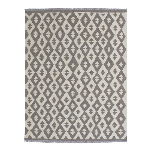 Handwoven Tribal Kilim Rug 5'1" X 6'7" For Sale