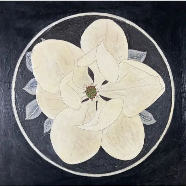 Contemporary Original Painting Sweet Magnolia, John Klock, Oil on Board 2000 For Sale - Image 3 of 6