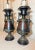 Traditional Antique Egyptian Revival Figural Bronze Marble Urn Ewer Table Lamps - a Pair For Sale - Image 3 of 18