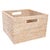 Wood Artifacts Rattan Square Storage Basket with Handles in White Wash - 12" For Sale - Image 7 of 7