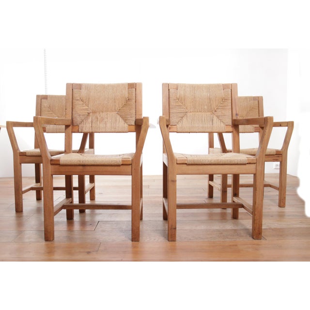 Vintage Danish Dining Chairs in Papercord by Tage Poulsen, 1974, Set of 4 For Sale - Image 6 of 18