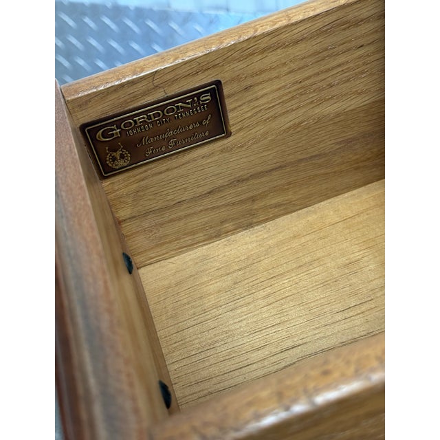 Vintage Gordon’s Fine Furniture Solid Cherry Georgian Lowboy For Sale - Image 12 of 12