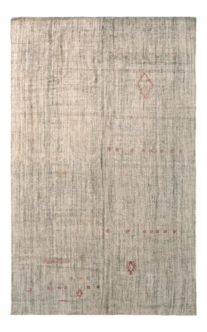 Modern Kilim Striped Beige Gray and Green Transitional Flatweave by Rug & Kilim