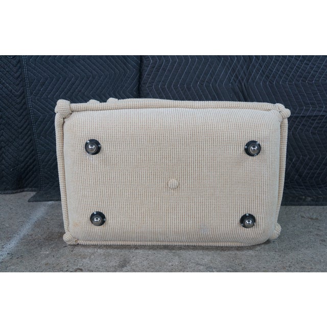 1970s Attributed to Jacques Charpentier for Maison Jansen Stacked Pillow Ottoman Foot Stool Pouf MCM For Sale - Image 15 of 15