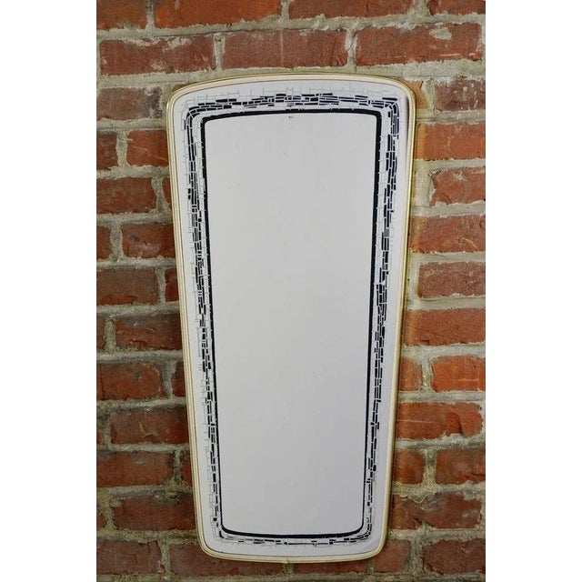 Glass Serigraph with Mirror, 1950s For Sale - Image 7 of 7