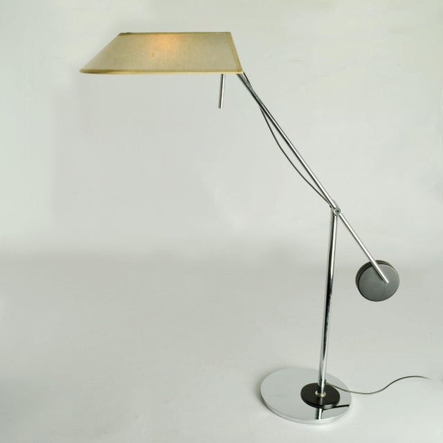 Contemporary Swiss Minimalist Black and Chrome Counter Balance Table Lamp, 1970s For Sale - Image 3 of 17