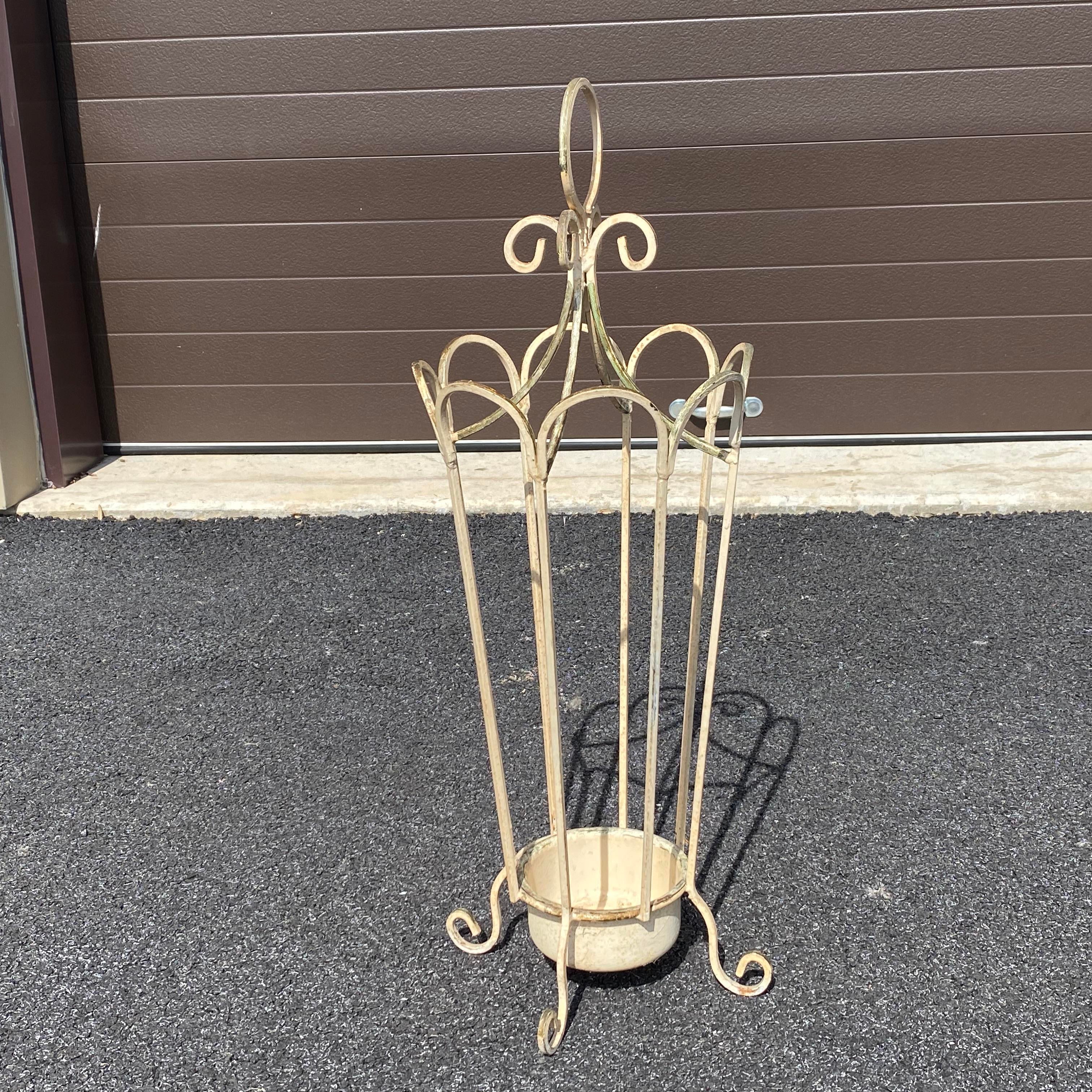 wrought iron umbrella stand