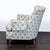Traditional Classic Vintage Lounge Chair With Patterned Upholstery For Sale - Image 3 of 8