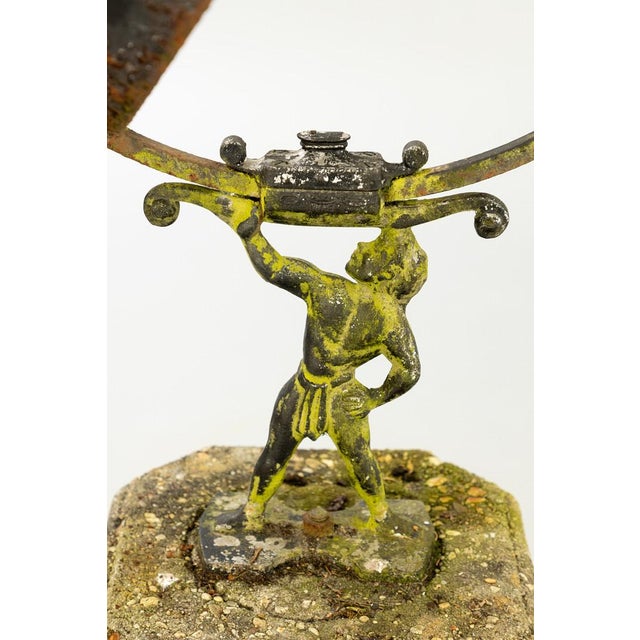 1930s Antique Sundial Sculpture on Base For Sale - Image 5 of 6