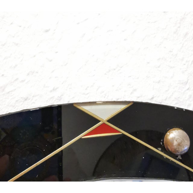 Vintage Space Age Wall Mirror, MCM 60s German Rockabilly Art Glass For Sale - Image 6 of 10