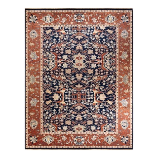 Mogul, One-of-a-Kind Hand-Knotted Area Rug in Blue, 9' 3" x 12' 2" For Sale