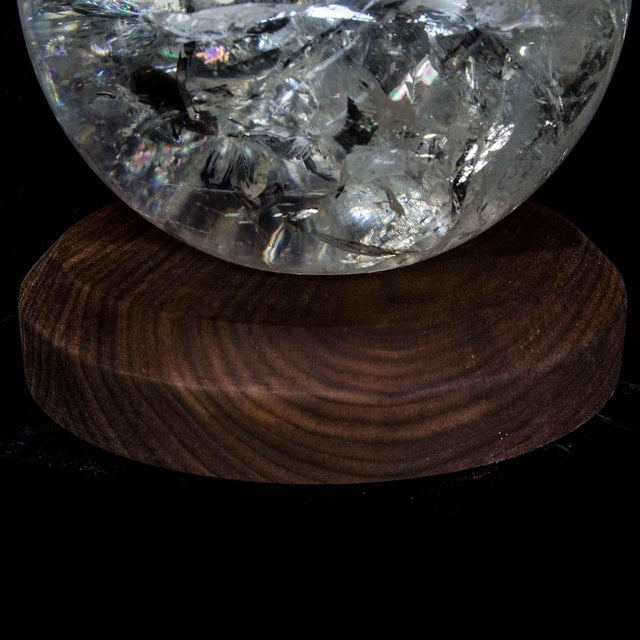 2020s Clear Quartz Sphere, with Rainbow Inclusions, Brazil #G0255 For Sale - Image 5 of 7
