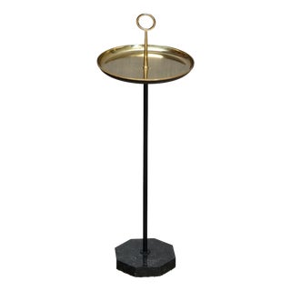 Drinks Table in Brass and Black Granite by Gunnar Ander for Ystad Metall, 1950s For Sale