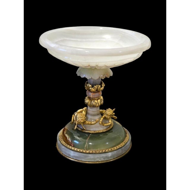 Gilded Bronze Agate and Algerian Onyx Centerpiece attributed to Eugène Cornu, 1890s For Sale - Image 16 of 18