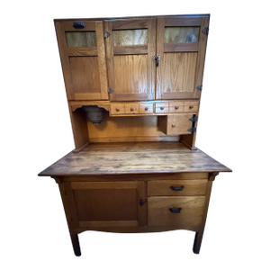 Antique McDougall Oak Hoosier Kitchen Cabinet