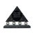 Wood 1980s Triangular Black Splatter Paint Desk Clock For Sale - Image 7 of 7