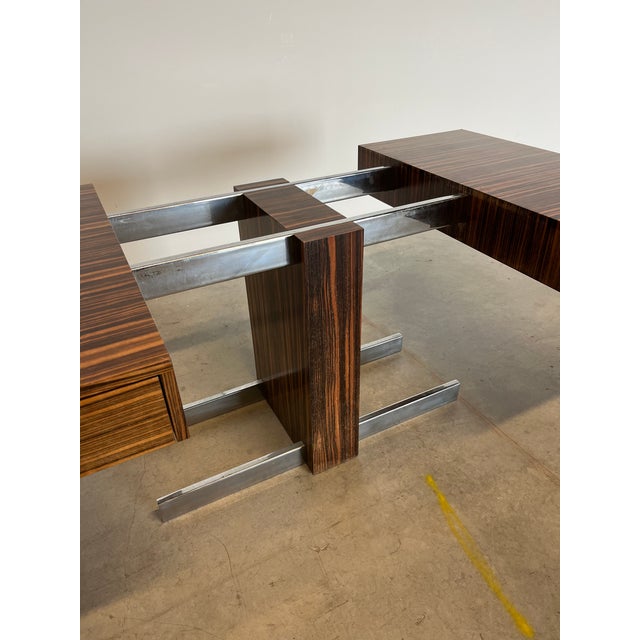 1960s Mid-Century Cantilevered Style Rosewood Desk For Sale - Image 4 of 10