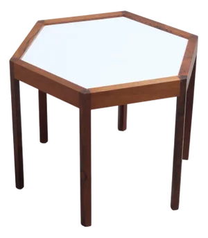 Rosewood Hexagon Side Table by Hans Cristian Andersen, 1960s