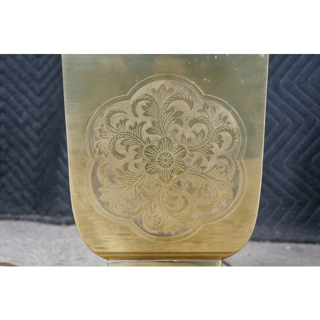 Mid 20th Century 2 Mid Century Chinoiserie Etched Brass Table Lamps Asian Urn Tea Caddy Jar Pair For Sale - Image 5 of 18
