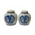 2000 - 2009 Blue White Small Oriental Graphic Porcelain Ginger Jars - a Pair For Sale - Image 5 of 5