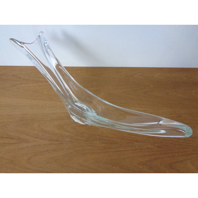 Large Italian Crystal Glass Bowl by Daum, France, 1960s For Sale - Image 8 of 14