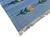 Textile Handmade Cotton Vegetable Dyed Flat Weave Area Rug, Sky Blue Leaf Dhurrie - 8'x10' For Sale - Image 7 of 13