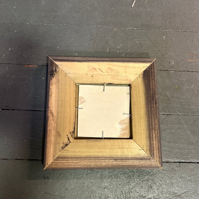 1970’s Original Miniature Abstract Watercolor Landscape Painting For Sale - Image 4 of 4